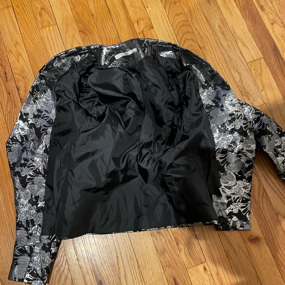 NWOT Nordstrom Tuxedo Brocade Jacquard Floral shiny Formal Evening whimsgoth rav - Picture 9 of 9